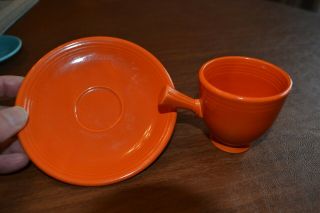 Fiesta Vintage Demitasse Stick Handled Coffee Pot w/cups - Radioactive Red 4
