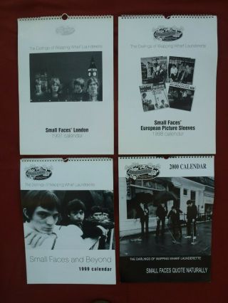 4 Small Faces Wapping Wharf Calendars - 1997,  1998,  1999,  2000 Steve Marriott