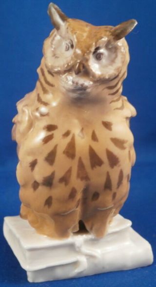 Art Nouveau Meissen Porcelain Owl Figurine Porzellan Jugendstil Figure Figur