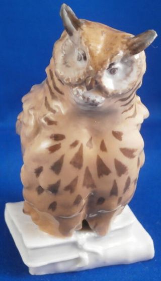 Art Nouveau Meissen Porcelain Owl Figurine Porzellan Jugendstil Figure Figur 3