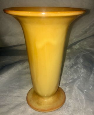 Vintage Catalina Island Pottery Trumpet Vase Monterey Pattern California