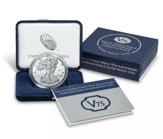 American Eagle Silver Proof Coin End Of World War 2 Ii 75th Anniversary Ww2 2020
