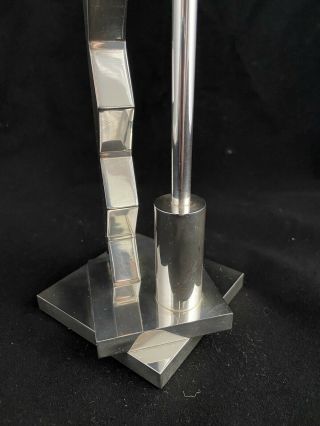 Ettore Sottsass for Swid Powell Silver Plated On Brass Candlestick 4