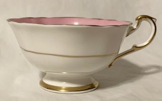 PARAGON PINK WHITE CABBAGE ROSE TEA CUP AND SAUCER A277 2