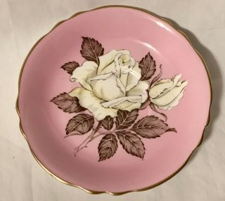PARAGON PINK WHITE CABBAGE ROSE TEA CUP AND SAUCER A277 6