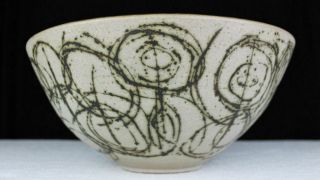 Clyde Burt Ceramic Bowl 12.  75 " Mid Century Studio Pottery W/ Hairline