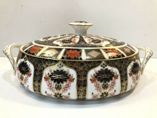 Royal Crown Derby Old Imari Covered Vegetable Bowl Casserole Dish