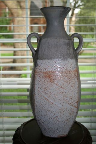 Warren Mackenzie - Studio Pottery - Lugged Shino Vase - Excellent/new - 16 "