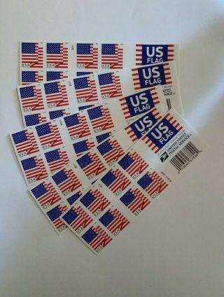 500 Usps Us Flag 2018 Forever Stamps - 25 Booklets Of 20.