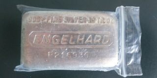 1 - 10 Oz Engelhard Poured Silver Bar