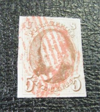Nystamps Us Stamp 1 $525 Red Cancel J22x1330