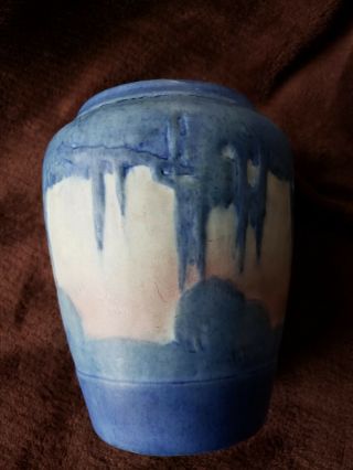 Newcomb College Pottery Vase Moon And Moss 1918 Sadie Irvine