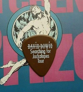 David Bowie Searching For Jackalopes Tour Brown Guitar Pick - Color