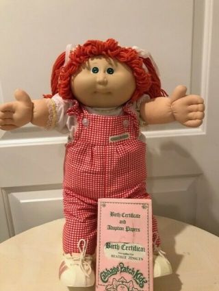 Cabbage Patch Girl,  Red Hair Double Ponies,  Paperwork