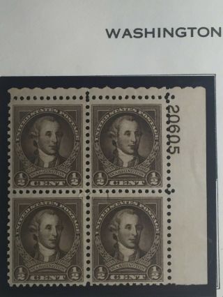 Scott Us 704 - 715 1932 Washington Bicentennial Set Plate Block Of 4 Stamps Mnh