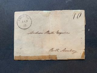 1801 Trenton Nj Stampless Letter Signed Senator John Rutherfurd Col Aaron Burr