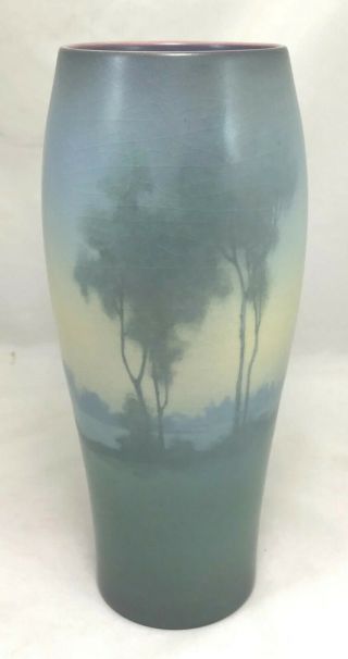 Rookwood Pottery Vellum Vase with Landscape by Lenore Asbury 1922 2