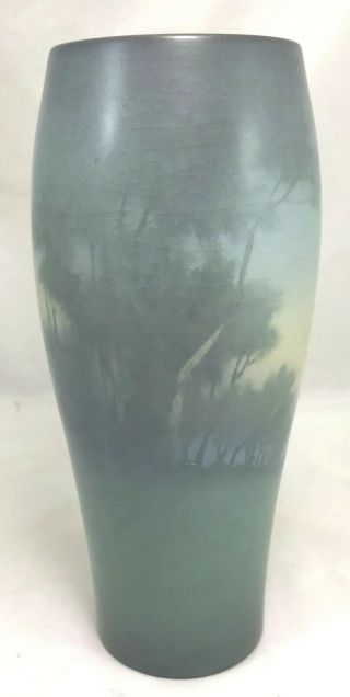 Rookwood Pottery Vellum Vase with Landscape by Lenore Asbury 1922 3