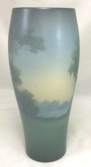 Rookwood Pottery Vellum Vase with Landscape by Lenore Asbury 1922 4