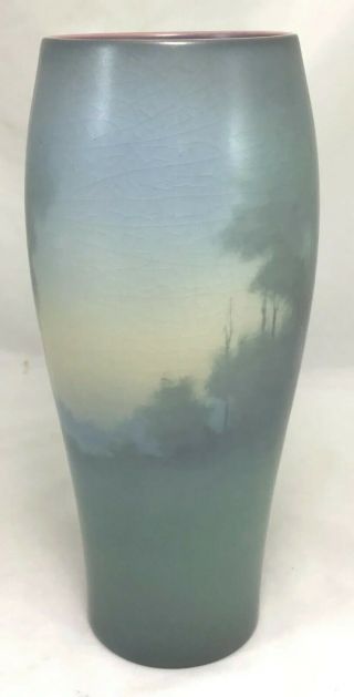Rookwood Pottery Vellum Vase with Landscape by Lenore Asbury 1922 5