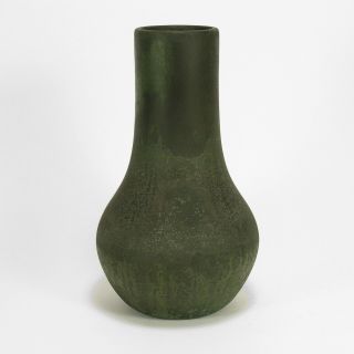Clewell Copper Pottery Vase Arts & Crafts Matte Green Verdigris Patina Weller