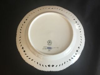 Vintage Royal Copenhagen Flora Danica Reticulated Border 9” Plate with Plums 4