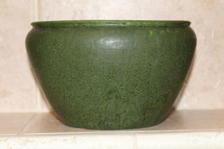 Grueby Pottery Matte Green Jardiniere 8.  5 Inches Wide
