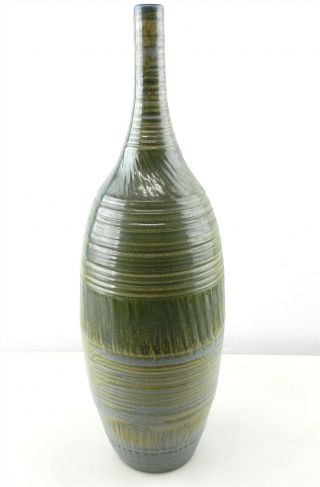 Red Wing Art Pottery M - 3011 Murphy Vase Jar C 1959 Decorator Line Green Tan T92