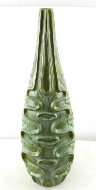 Red Wing Art Pottery M - 3015 Vase C 1959 Murphy Decorator Line Green 20 " T92