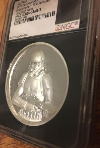 2018 Star Wars NGC PF 69 2oz Silver $5 