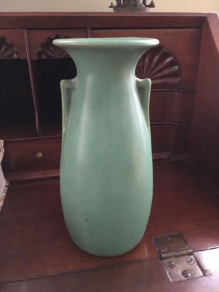 Teco Double Buttress Vase 9 1/8” Tall