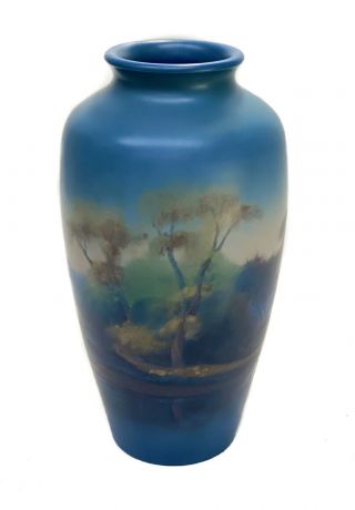 Rookwood Ceramic Pottery Vellum Vase By Fred Rothenbusch,  Xxv 614d