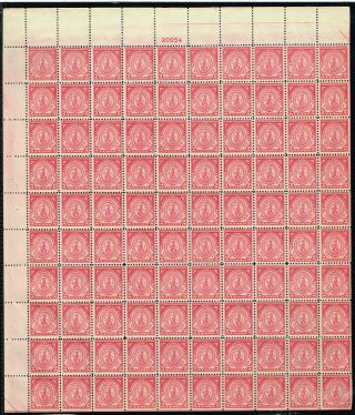 682 Upper Left Sheet Of 100 1930 2c Massachusetts Bay Issue - Og/nh