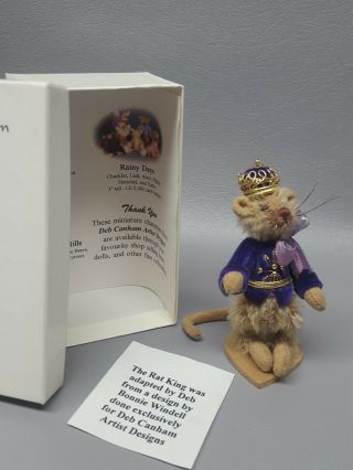 Deb Canham Artist Rat King Miniature Mouse Nutcracker About 4 " Tall
