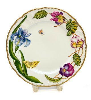 Anna Weatherley Hungary Hand Painted Porcelain Dinner Plate In Ponnanian Garden
