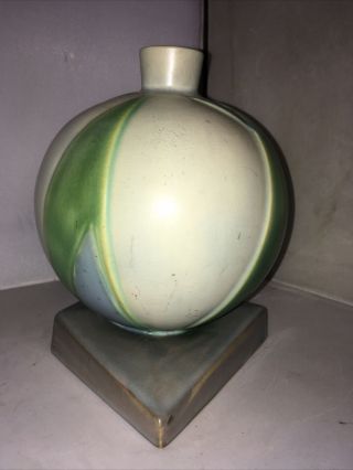 Roseville Pottery Futura 387 Art Deco Ball Look Vase - 1924