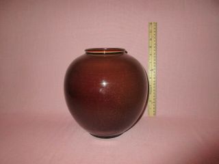 Rookwood Pottery American Arts & Crafts Maroon Gold Flake Vase 6204b 1930 9.  25 "