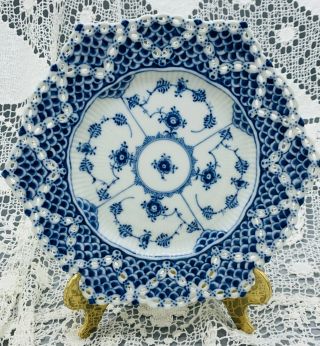 Royal Copenhagen 1094 Blue Fluted Full Lace Pierced Dish Rarest Plate