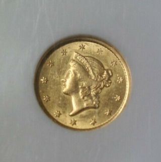 1851 O $1 Gold Liberty Head Ncg Au58