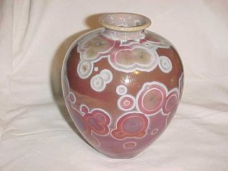 John Mankameyer Manka Crystalline Glaze Studio Pottery Vase Arts Craft Porcelain