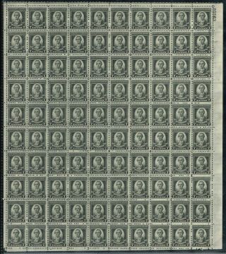 712 Sheet Of 100 1932 7c Wash - Bicentennial Issue Og/nh - Vf