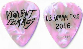 Violent Femmes Black/dark Pink Pearl Tour Guitar Pick