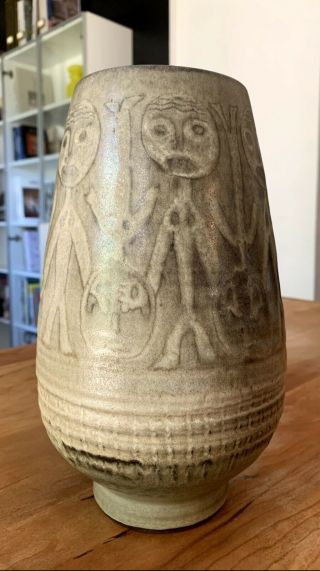 Edwin Mary Scheier Pottery Vase Vessel Signed Circa 1950