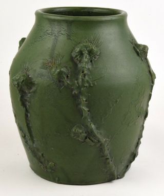 Wheatley Pottery Matt Green Arts And Crafts 12 " Tall Vase