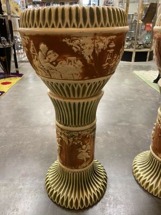 Matched Roseville Donatello Jardiniere And Pedestal 4