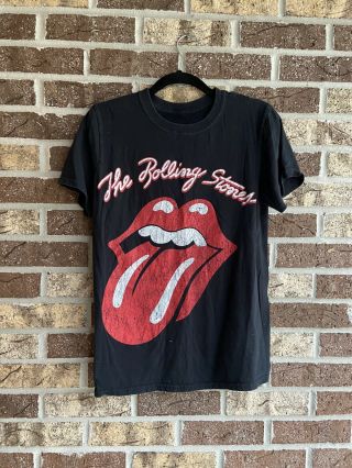 Womens The Rolling Stones T Shirt Size Small Black Logo