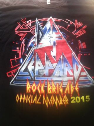 Def Leppard Rock Brigade 2015 Xl T Shirt Classic Hard Rock Heavy Metal Nwobhm