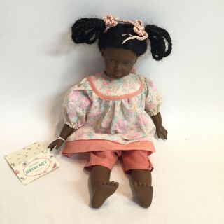 Heidi Ott Little One African American Girl 12 " Doll Human Hair Swiss Made