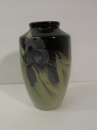 Rookwood Art Pottery Josephine Ella Zettel Iris Glaze 7 " Vase 735d,  C.  1902