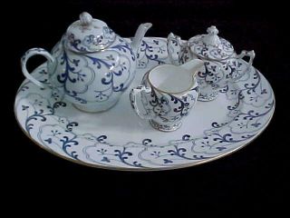 Tiffany & Co.  Private Stock Hand Painted 6 Piece Porcelain Tea Set France